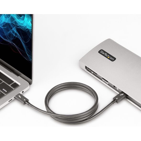 Kabel USB StarTech Thunderbolt - Thunderbolt 1 m Czarny (TBLT4MM1M)