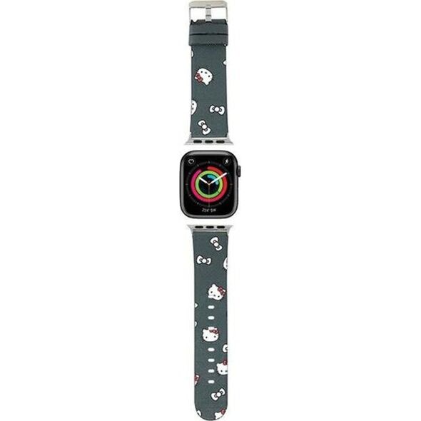 Hello Kitty Hello Kitty Heads & Bows Pattern - Pasek do Apple Watch 38/40/41 mm (czarny)