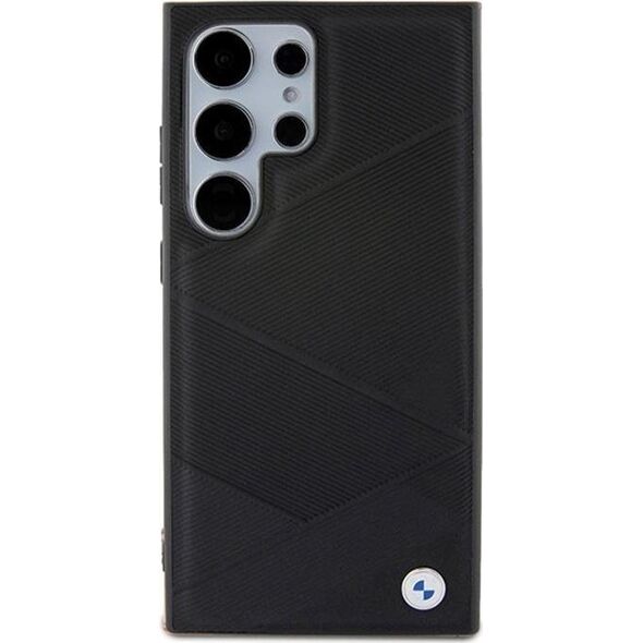 BMW BMW Signature Leather Crossing Lines Pattern - Etui Samsung Galaxy S24 Ultra (czarny)
