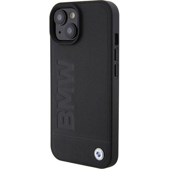 BMW BMW Leather Hot Stamp - Etui iPhone 15 Plus (czarny)
