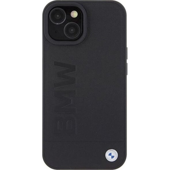 BMW BMW Leather Hot Stamp - Etui iPhone 15 Plus (czarny)