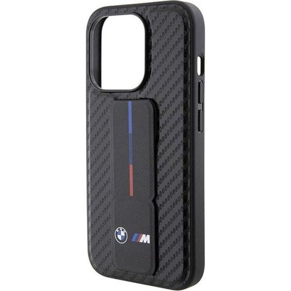 BMW BMW Grip Stand Smooth & Carbon - Etui iPhone 15 Pro (czarny)