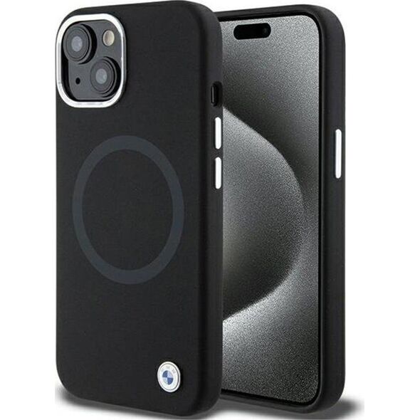 BMW BMW Signature Liquid Silicone MagSafe - Etui iPhone 15 Plus (czarny)