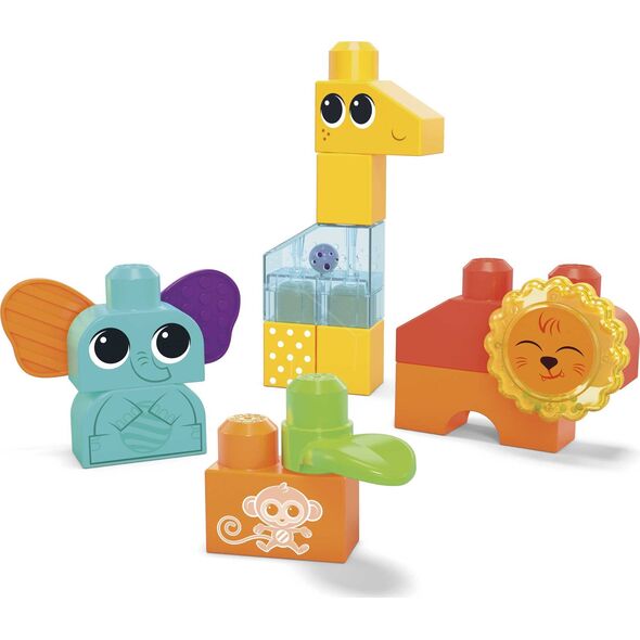 XXX_MegaBloks (Mega Bloks) Klocki Mega Aktywizujące zwierzątka z dżungli 15 elementów