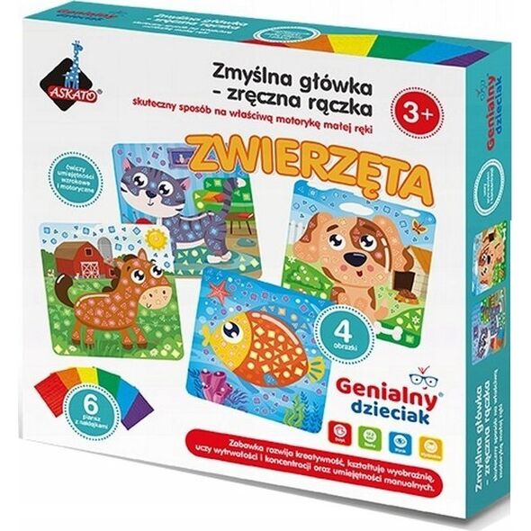 Askato Wyklejanka Genialny Dzieciak Zręczna rączka - Zwierzęta
