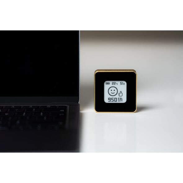SMART HOME AIR QUALITY SENSOR/GOLD/BLACK AIRV-ELEG AIRVALENT