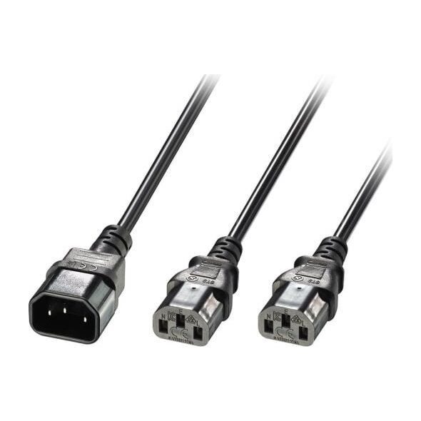 Kabel zasilający Lindy CABLE POWER C14 TO 2 X C13/1M 30363 LINDY