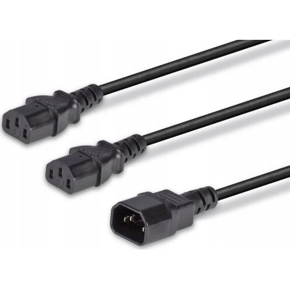 Kabel zasilający Lindy CABLE POWER C14 TO 2 X C13/1M 30363 LINDY