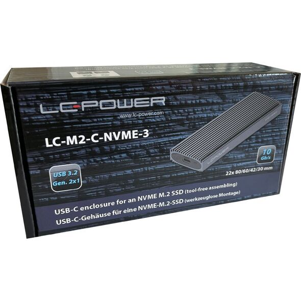 LC-Power LC-Power SSD-Gehäuse für NVMe-M.2-SSD LC-M2-C-NVME-3