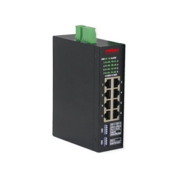Switch Roline Przemysłowy przełącznik Gigabit Ethernet ROLINE, 8 portów, zarządzany przez Internet