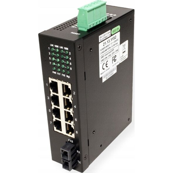 Switch Roline Przemysłowy przełącznik ROLINE 7x RJ-45, 1x SC, niezarządzalny