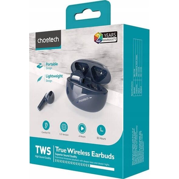 Słuchawki Choetech Słuchawki TWS Choetech BH-T24 (granatowe)