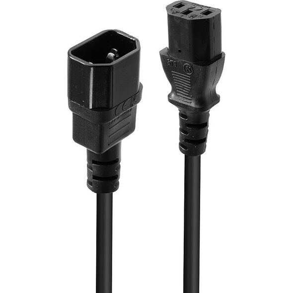 Kabel zasilający Lindy Cable Lindy C14 to C13 Power Cord Extension 0,5m