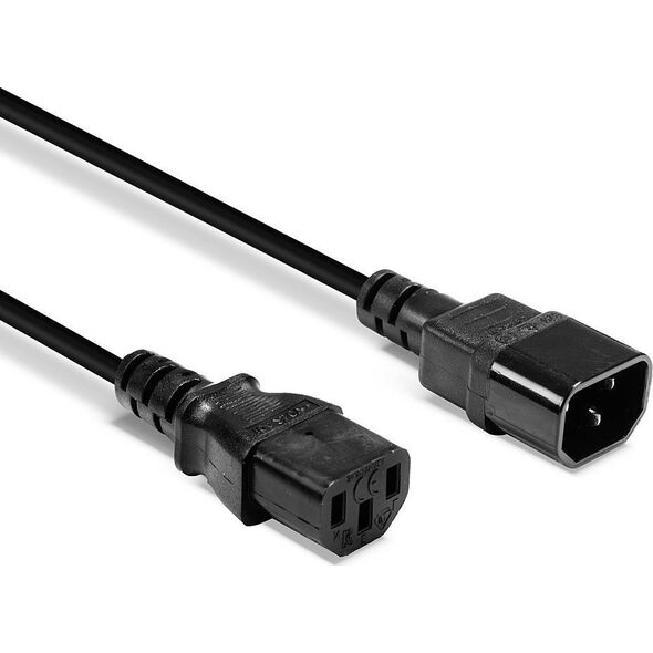 Kabel zasilający Lindy Cable Lindy C14 to C13 Power Cord Extension 0,5m