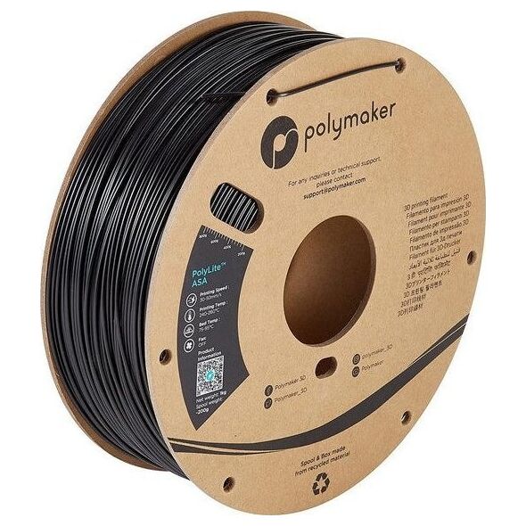 Poly Filament Polymaker PolyLite ASA 1,75mm 1kg - Black}
