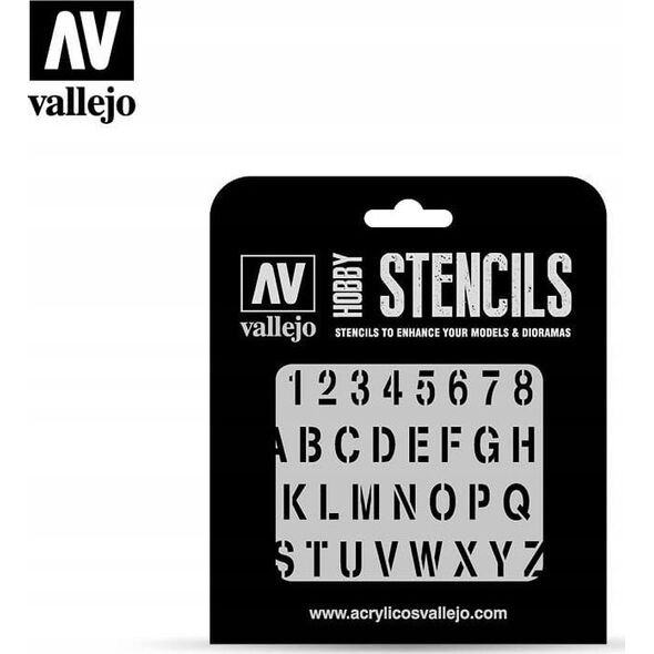 Vallejo Vallejo: Stencils - Stamp Font