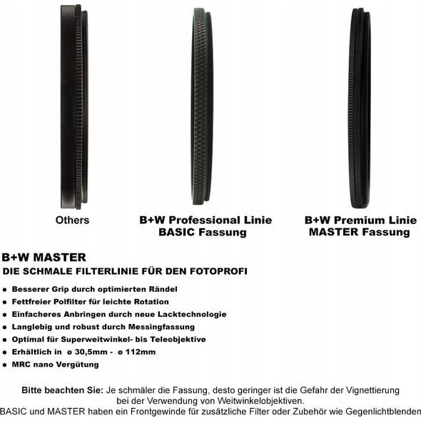 Filtr B+W Filtr ochronny B+W Master 007 Clear MRC nano 1101521 55mm