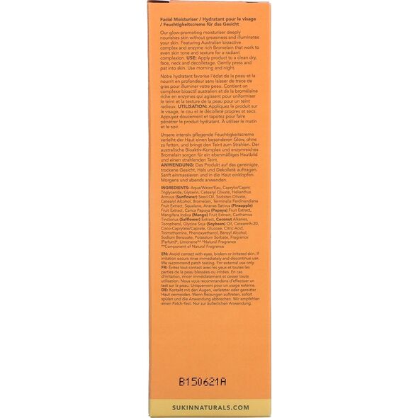 Sukin Brightening Rozświetlający krem do twarzy z ekstraktem ze śliwki kakadu 60 ml