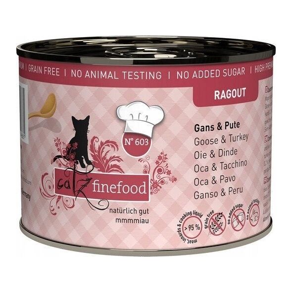 Catz Finefood Catz Finefood Ragout N.603 Gęś i Indyk puszka 190g