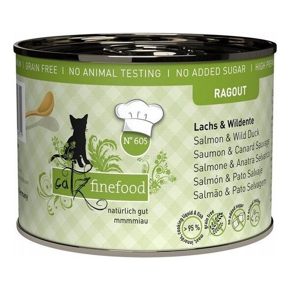 Catz Finefood Catz Finefood Ragout N.605 Łosoś i Dzika Kaczka puszka 190g