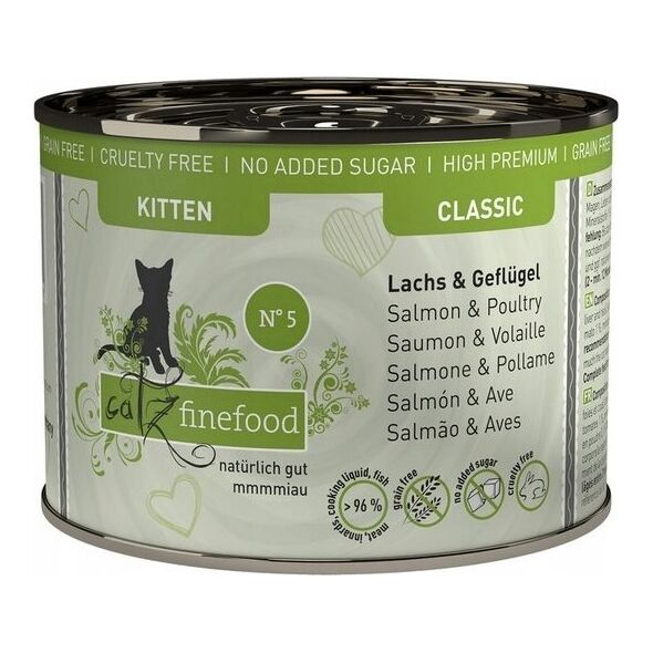 Catz Finefood Catz Finefood Classic Kitten N.05 Łosoś i drób puszka 200g