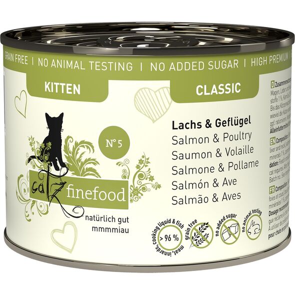 Catz Finefood Catz Finefood Classic Kitten N.05 Łosoś i drób puszka 200g