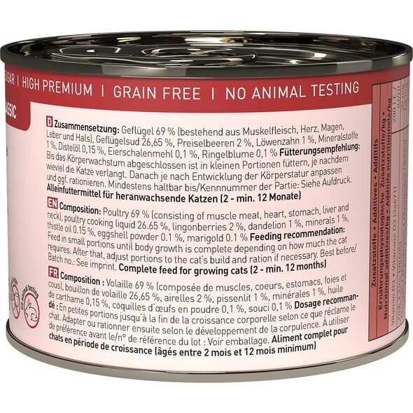 Catz Finefood Catz Finefood Classic Kitten N.03 Drób puszka 200g