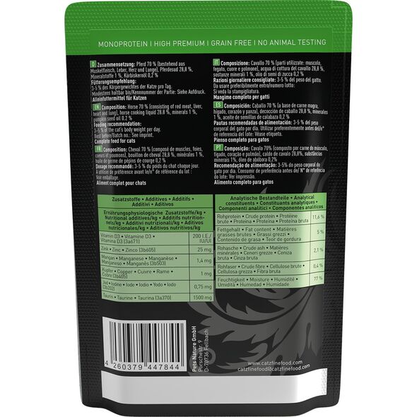 Catz Finefood Catz Finefood Purrrr N.123 Konina saszetka 85g