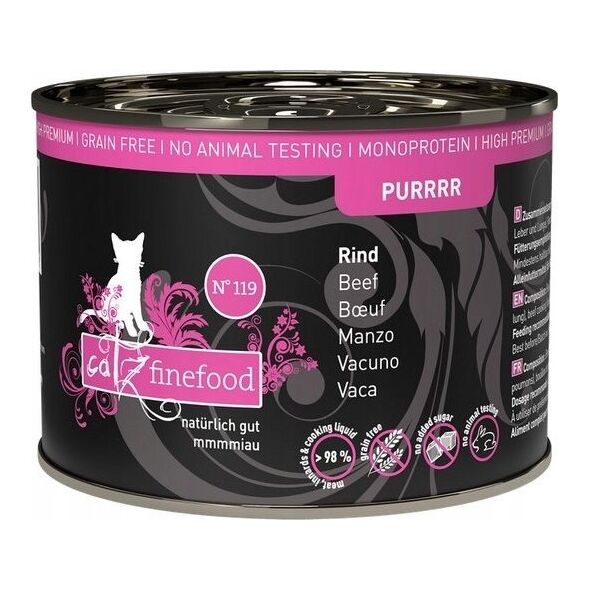 Catz Finefood Catz Finefood Purrrr N.119 Wołowina puszka 200g