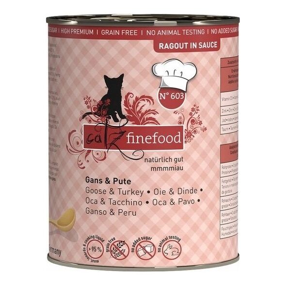 Catz Finefood Catz Finefood Ragout N.603 Gęś i Indyk puszka 380g