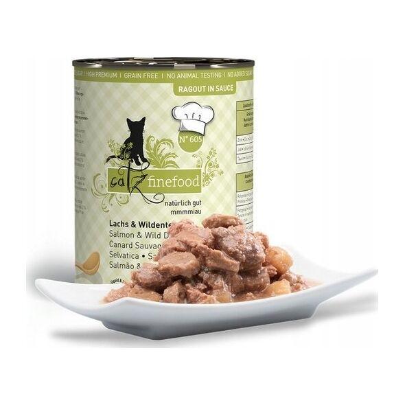 Catz Finefood Catz Finefood Ragout N.605 Łosoś i Dzika Kaczka puszka 380g