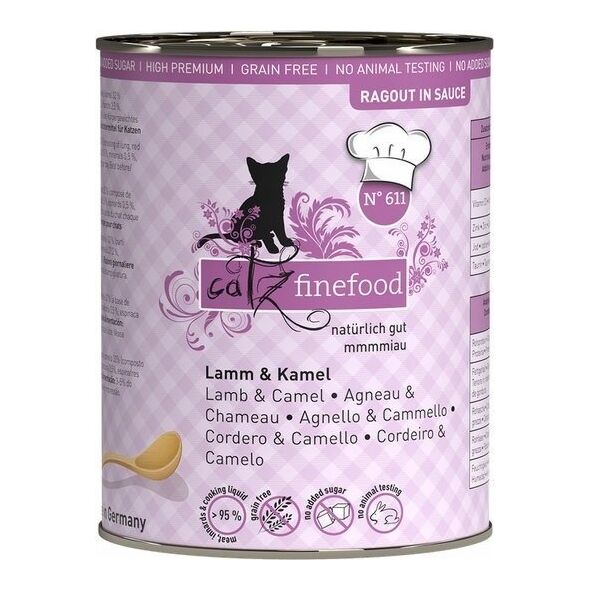 Catz Finefood Catz Finefood Ragout N.611 Jagnięcina i Wielbłąd puszka 380g
