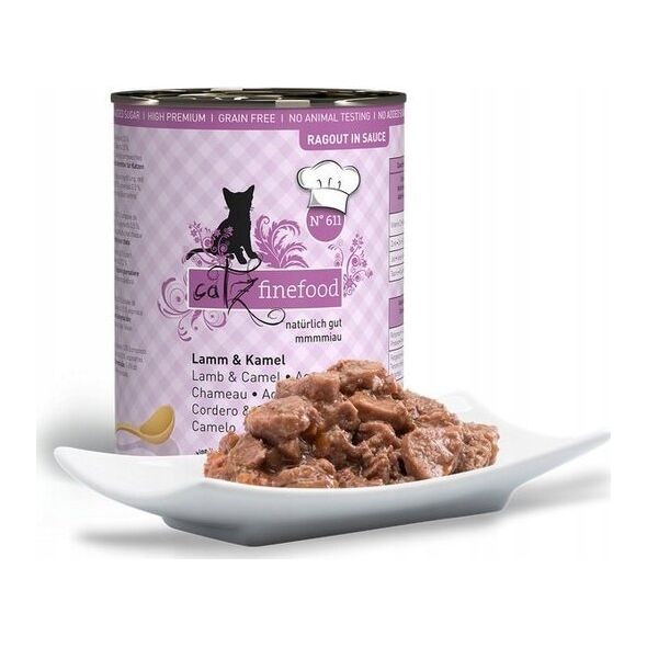 Catz Finefood Catz Finefood Ragout N.611 Jagnięcina i Wielbłąd puszka 380g