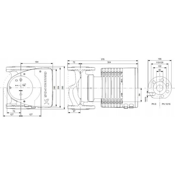 Grundfos Pompa obiegowa MAGNA1 50-80 F 240 1x230V PN6/10