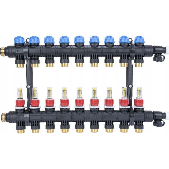 Afriso Afriso rozdzielacz ProCalida EF1 K 9 obiegów grzewczych, G1", 0,2÷1,6 l/min 81269