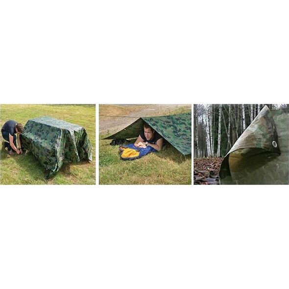 Plandeka Geko Plandeka "kamuflaż-moro" 5,49x8m 100gsm