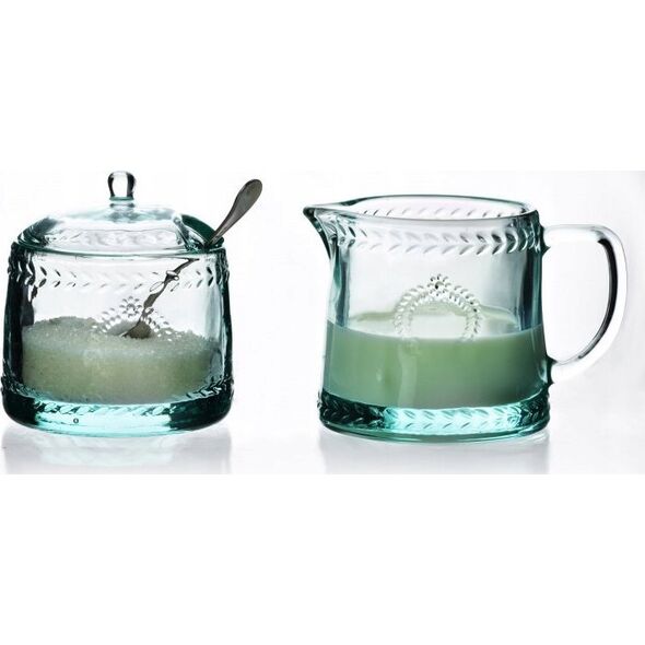 Affekdesign By Mondex ECILA LIGHT Komplet  cukiernica śr 9xh7,3cm z mlecznikIEM 300ml