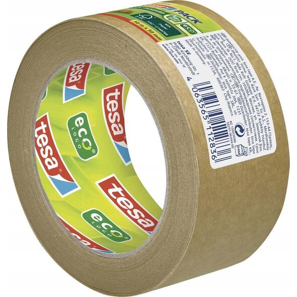 Tesa TAŚMA PAKOWA PAPIER STANDARD ECO LOGO 50M:50MM BRĄZOWA
