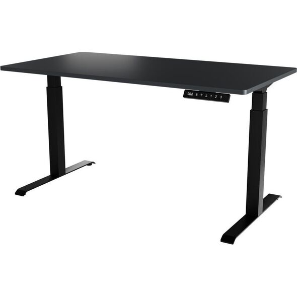 Biurko Cama Meble Biurko z elektryczną regulacją wysokości MOON LONG 150x80x72-120 czarny/antracyt
