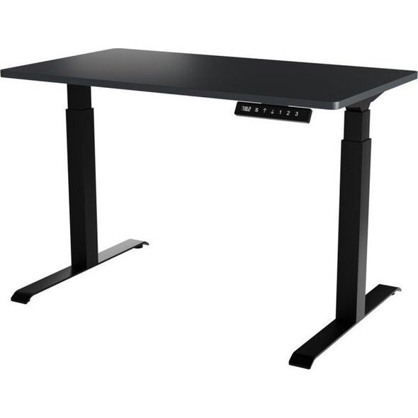 Biurko Cama Meble Biurko z elektryczną regulacją wysokości MOON 121x67x72-120 czarny/antracyt