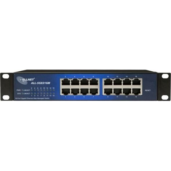 Switch Allnet ALLNET 112534 Zarządzany L2 Gigabit Ethernet (10/100/1000) 19U Czarny