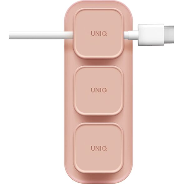 Uniq UNIQ Pod Mag magnetyczny organizer do kabli + baza różowy/blush pink