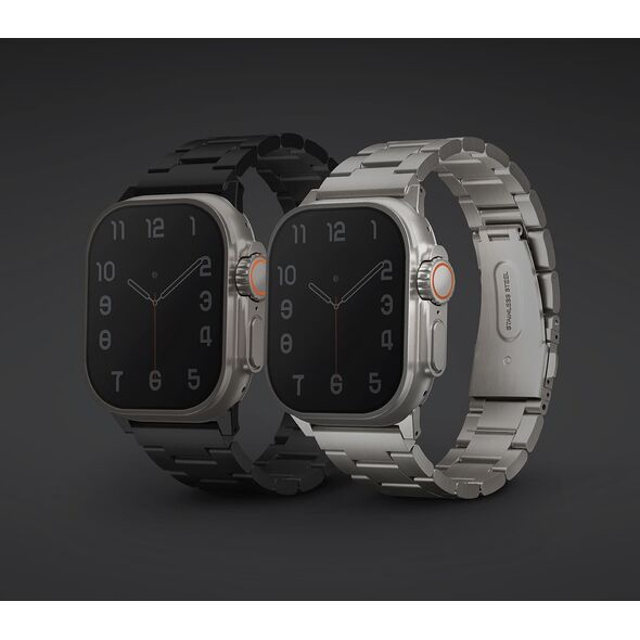 Uniq UNIQ pasek Osta Apple Watch 42/44/45/ 49mm Series 1/2/3/4/5/6/7/8/9/SE/SE2/Ultra/Ultra 2 Stainless Steel czarny/midnight black