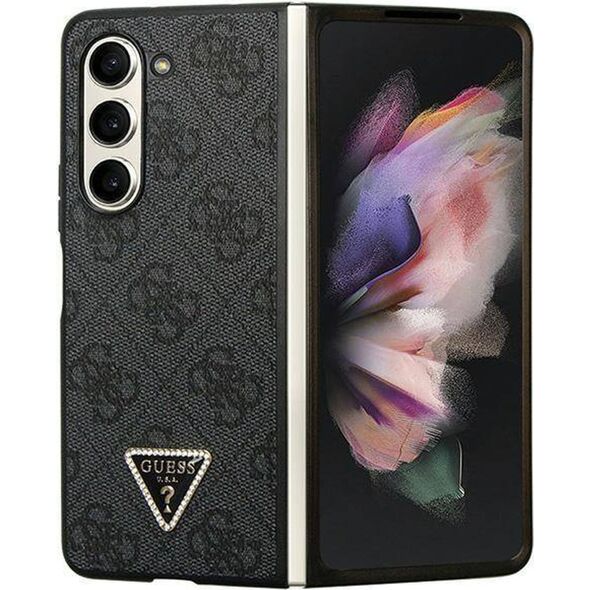 Guess Guess GUHCZFD5P4TDPK F946 Z Fold5 czarny/black hardcase Leather 4G Diamond Triangle