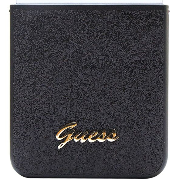 Guess Etui Guess GUHCZF5HGGSHK Samsung Galaxy Z Flip 5 hardcase Glitter Script czarny/black