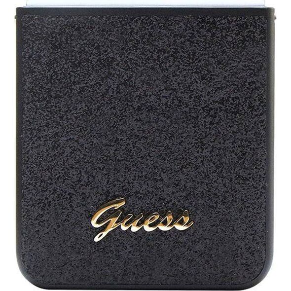 Guess Etui Guess GUHCZF5HGGSHK Samsung Galaxy Z Flip 5 hardcase Glitter Script czarny/black