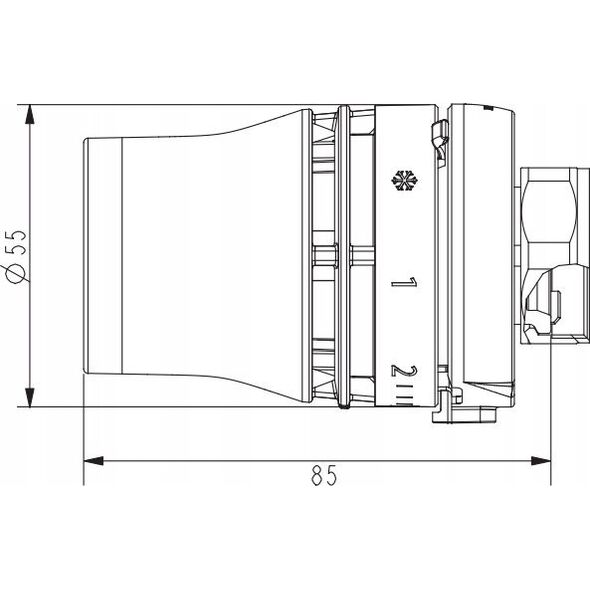Danfoss Głowica Redia RTD, czujnik wbudowany, "0"