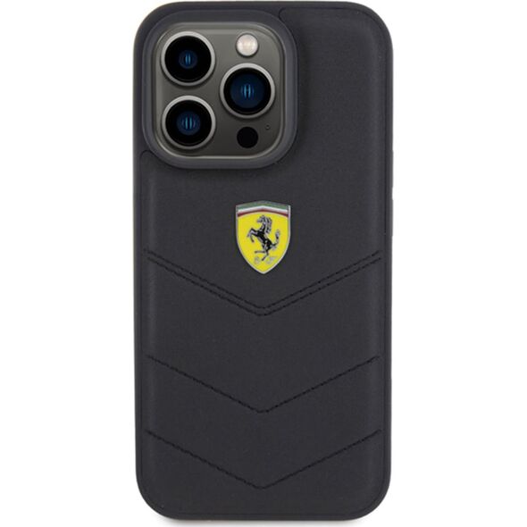 Ferrari Ferrari FEHCP15LRDUK iPhone 15 Pro 6.1" czarny/black hardcase Quilted Metal Logo