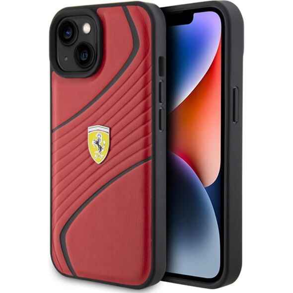 Ferrari Ferrari FEHCP15SPTWR iPhone 15 / 14 / 13 6.1" czerwony/red hardcase Twist Metal Logo