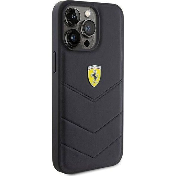 Ferrari Ferrari FEHCP15XRDUK iPhone 15 Pro Max 6.7" czarny/black hardcase Quilted Metal Logo